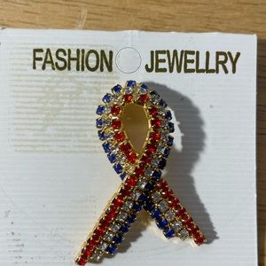 Patriotic ribbon pin